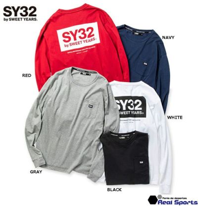 【SY32 by SWEET YEARS】BACKPRINT POCKET L/S TEE TNS1785J ロングスリーブT