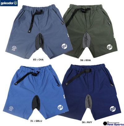 【goleador ゴレアドール】23SS ナイロンドライツイル アジャスターベルト付きハーフパンツ GD-115