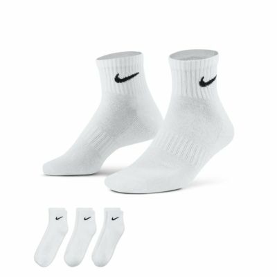 【NIKE ナイキ】3P Eクッション クウォーター ソックス ホワイト SX7667 100