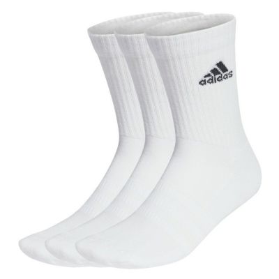 【adidas アディダス】SPW クッション 3Pクルーソックス ホワイト/ブラック EBB96 HT3446