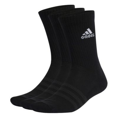 【adidas アディダス】SPW クッション 3Pクルーソックス ブラック/ホワイト EBB96 IC1310