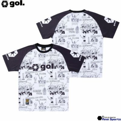 gol. deportes サッカーフットサル 半袖ビンテージTシャツ 白 M