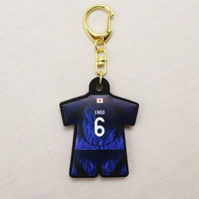 【オフィシャル ライセンスグッズ】JFA プレーヤーズユニ型ラバーキーホルダー ＃6 遠藤航 24JFA-015