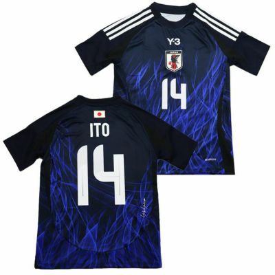 【adidas アディダス】＃14 伊東純也 キッズ サッカー 日本代表 2024 ホーム レプリカ ユニフォーム JMU99 IS5612