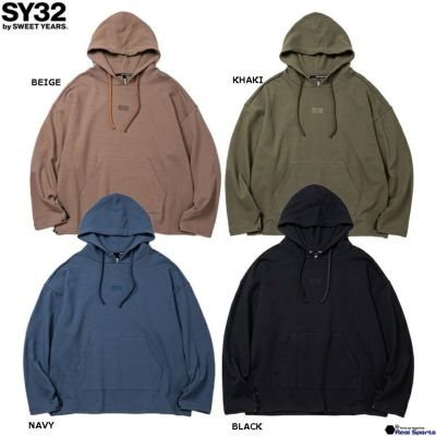 【SY32 by SWEET YEARS】24FW EMBROIDERY LOGO WIDE P/O HOODIE 14503