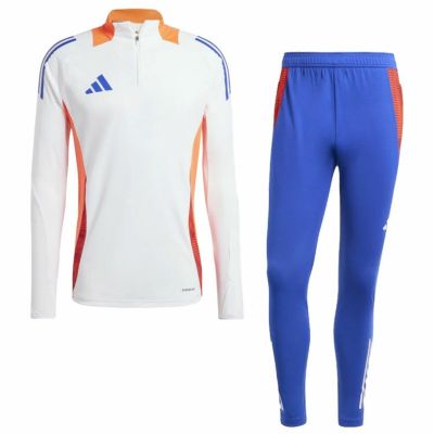 【adidas アディダス】TIRO24 C トレーニングトップ & パンツ ホワイト/ルシッドブルー HAP62-JF4197 KNS60-JF4193