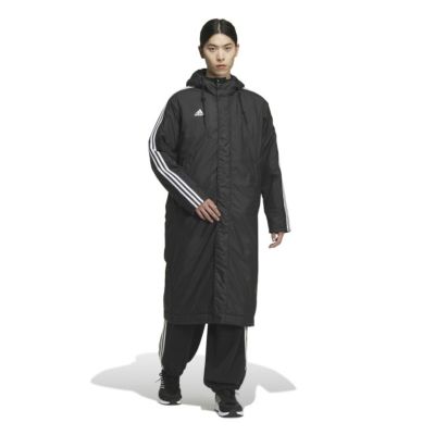 adidas アディダス マストハブ 3ST ボアロングコート ブラック/ホワイト KWX71 JG8512