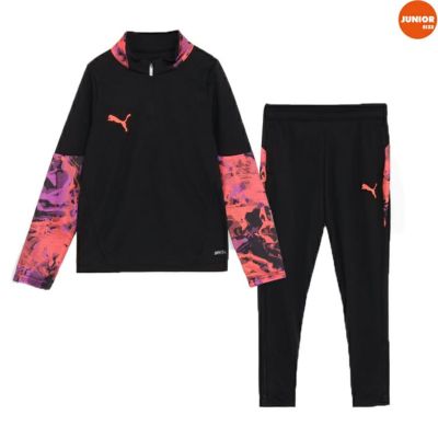 PUMA プーマ ジュニア INDIVIDUALCUP 1/4ジップトップ TRパンツ 上下セット 25SS 660187-660189-07