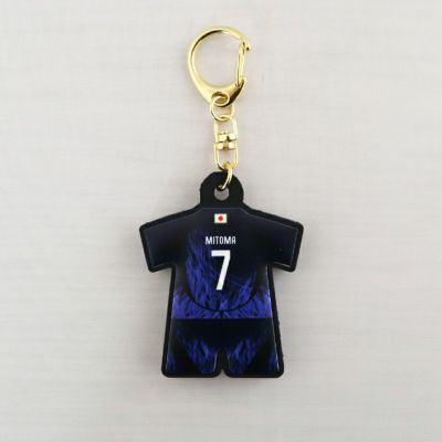 オフィシャル ライセンスグッズ JFA プレーヤーズユニ型ラバーキーホルダー ＃7 三苫薫 24JFA-015