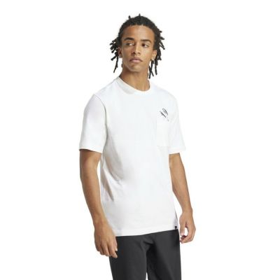 adidas アディダス サンダルグラフィック ポケット Tシャツ ホワイト KPR57 JC5282