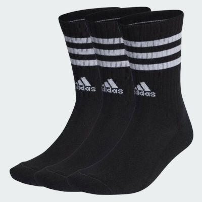 adidas アディダス SPWクッション 3ST 3Pクルーソックス ブラック/ホワイトEBB67 IC1321