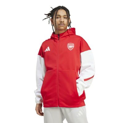 adidas アディダス 25/26 Z.N.EアーセナルFC アンセムジャケット ﾍﾞﾀｰｽｶｰﾚｯﾄ/ﾎﾜｲﾄ jvv44 jm9409