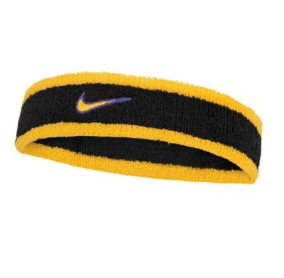 NIKE ナイキ スウッシュ クラシック ヘッドバンド ブラック/コートパープル/ユニバーシティゴールド BN1000-005