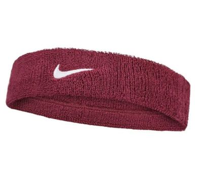 NIKE ナイキ スウッシュ クラシック ヘッドバンド ダークチームレッド/ホワイト BN1000-656